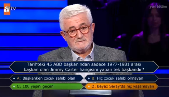 Tarihteki 45 ABD başkanından sadece 1977-1981 arası başkan olan Jimmy Carter hangisini yapan tek kişidir?
