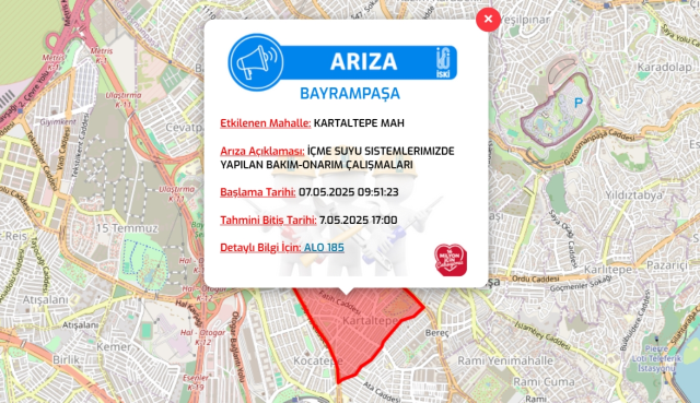İstanbul BAYRAMPAŞA su kesintisi! 7-8 Mayıs İSKİ Bayrampaşa su kesintisi ne zaman bitecek, sular ne zaman gelecek?