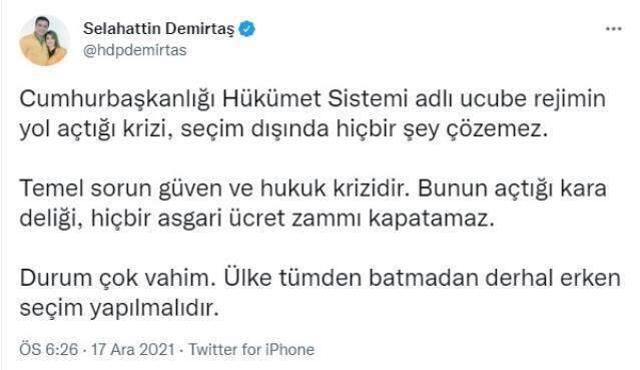Doların peş peşe rekor kırmasından sonra Kılıçdaroğlu ve Demirtaş'tan erken seçim çağrısı