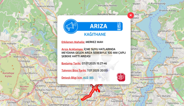İstanbul KAĞITHANE su kesintisi! 7-8 Temmuz İSKİ Kağıthane su kesintisi ne zaman bitecek, sular ne zaman gelecek?