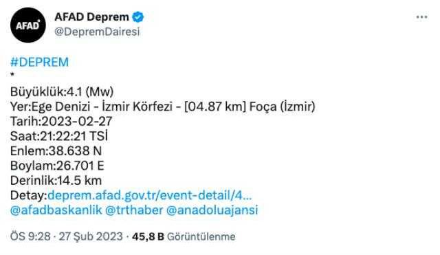 İzmir Menemen deprem mi oldu? SON DAKİKA! Az önce İzmir Menemen'de deprem mi oldu? Menemen deprem şiddeti ne?