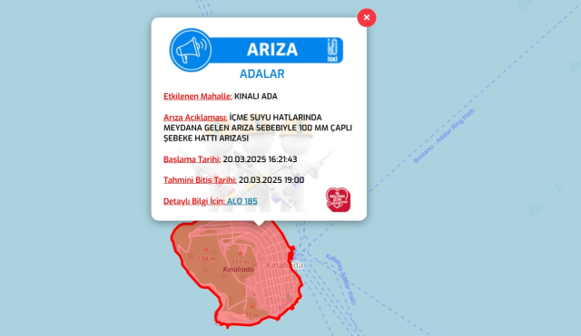 İstanbul ADALAR su kesintisi! 20-21 Mart İSKİ Adalar su kesintisi ne zaman bitecek, sular ne zaman gelecek?