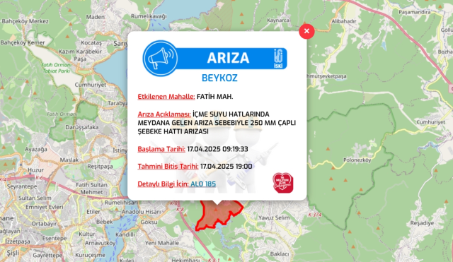 İstanbul BEYKOZ su kesintisi! 17-18 Nisan İSKİ Beykoz su kesintisi ne zaman bitecek, sular ne zaman gelecek?