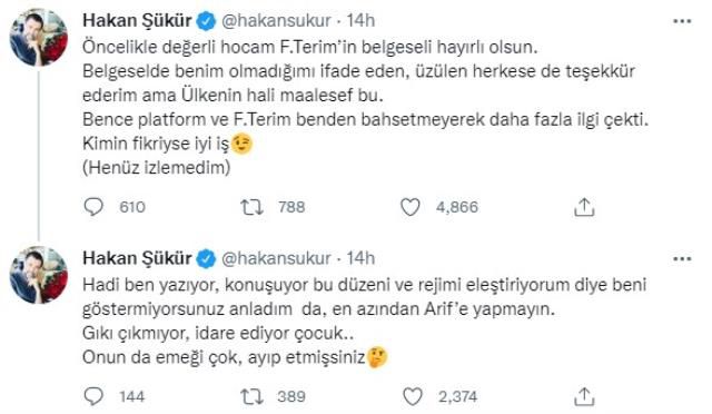 FETÖ firarisi Hakan Şükür'den 'TERİM' belgeseli açıklaması