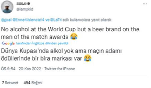 Hani alkol yasaktı! Katar'da oyunculara verilen ödül kaos çıkarttı