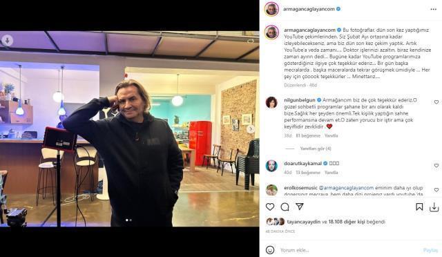 Kanser tedavisi gören Armağan Çağlayan, program yaptığı YouTube'a veda etti