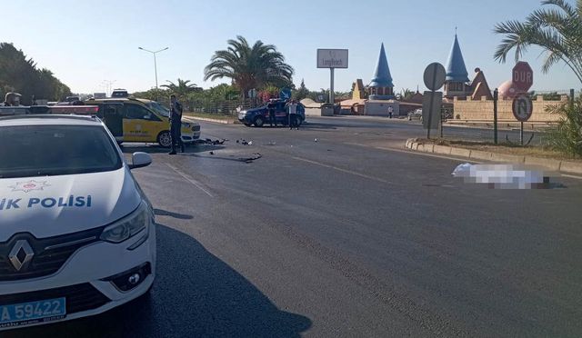 Metrelerce havaya uçan motosikletli arkadaşının ölümünü saniye saniye kaydetti