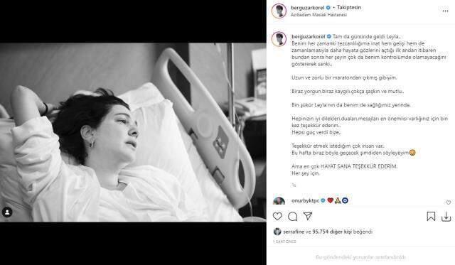 3. kez anne olan Bergüzar Korel'den duygusal paylaşım: Uzun ve zorlu maratondan çıktım