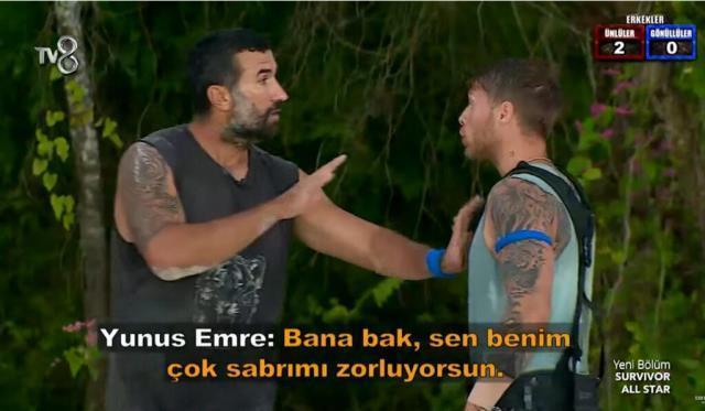 Survivor All Star'da Hikmet ve Yunus Emre arasındaki kavganın görüntüleri ortaya çıktı