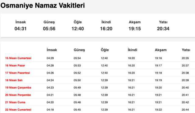 Nevşehir, Niğde, Osmaniye sahur saat kaçta? 14 Nisan Nevşehir, Niğde, Osmaniye imsak vakti! Nevşehir, Niğde, Osmaniye sabah ezanı saat kaçta?