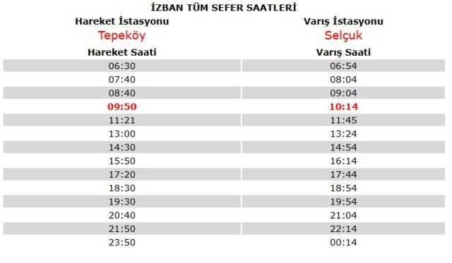 İZBAN saatleri: İzmir İZBAN sefer saatleri kaçta başlıyor ve kaçta bitiyor? İZBAN'da gece seferleri var mı, saat kaçta?