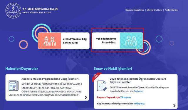 e-Okul VBS giriş nasıl yapılır? e-Okul Veli Bilgilendirme Sistemi nasıl açılır? Karne sorgulama nasıl yapılır?