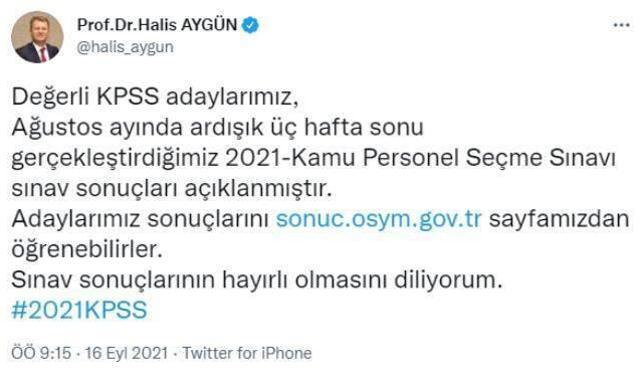 Son Dakika: 2021-Kamu Personel Seçme Sınavı sonuçları açıklandı