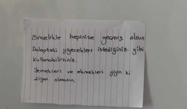 Antalya'da depremzedeler için dolaplarını dolu bırakan öğrencilerin yazdığı not gözleri yaşarttı