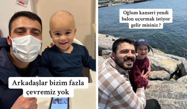 Kanseri yenen Ali Asaf için binlerce balon gökyüzüne bırakıldı