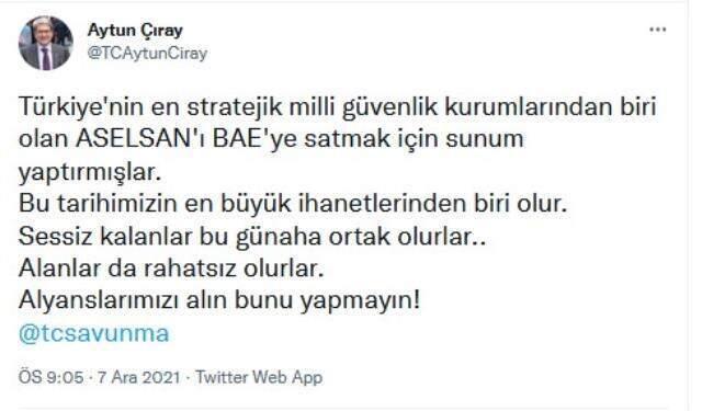 ASELSAN, Birleşik Arap Emirlikleri'ne satılacağı iddialarını yalanladı