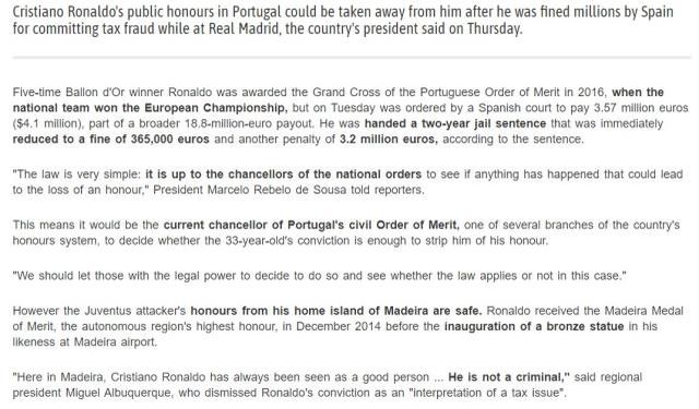 Başı dertten kurtulmuyor! Cristiano Ronaldo'ya hapis cezası