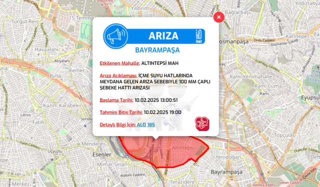 İstanbul İSKİ su kesintisi! 10-11 Şubat Bayrampaşa, Kağıthane, Sarıyer su kesintisi listesi! Sular ne zaman gelecek?
