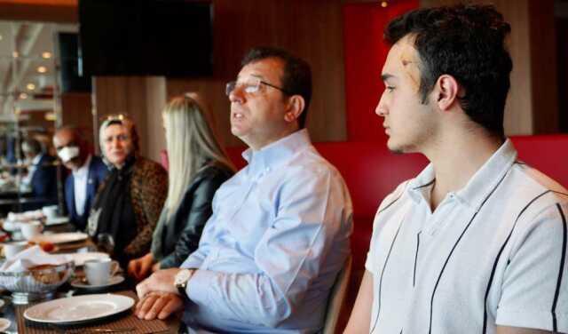 İmamoğlu, Erzurum'daki mitingde yaşanan taşlı saldırıda yaralanan vatandaşlarla buluştu