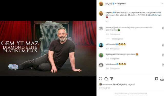 Cem Yılmaz'ın yeni gösterisi Diamond Elite Platinum Plus, Netflix'te yayınlanacak