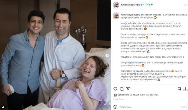 İlk bebeklerini kucağına alan Taner Ölmez ve Ece Çeşmioğlu'nun doğum esnasındaki fotoğrafları ortaya çıktı