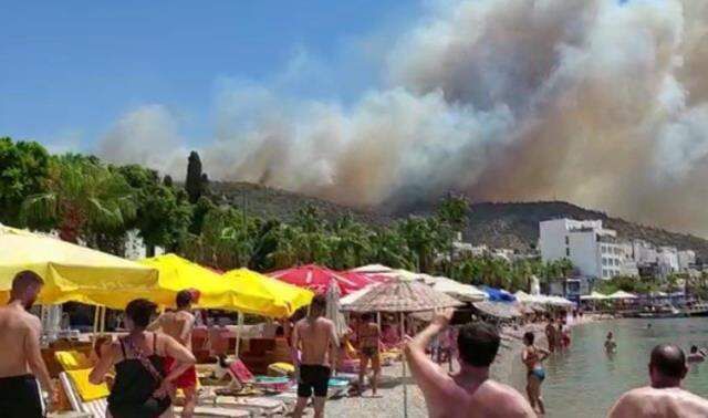 Bodrum'da orman yangını nedeniyle evler ve oteller boşaltılıyor! Vatandaşlar tahliye ediliyor