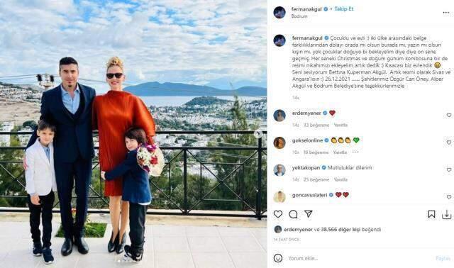 Şarkıcı Ferman Akgül, 2 çocuğunun annesi Bettina Kuperman ile evlendi