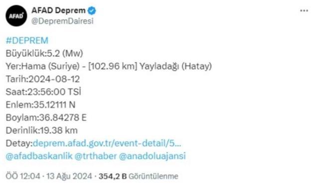 Gaziantep'te deprem mi oldu, kaç şiddetinde? 13 Ağustos Gaziantep'te nerede deprem oldu?