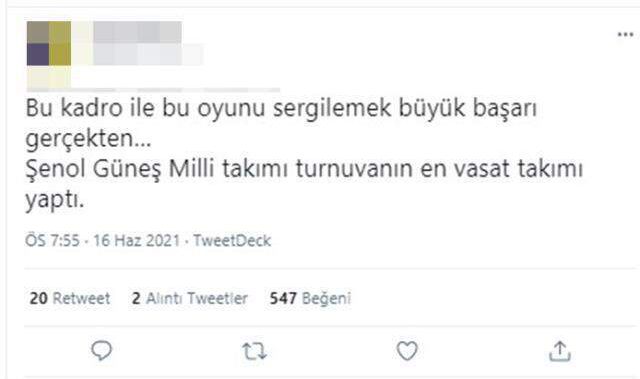 Milli Takım Teknik Direktörü Şenol Güneş'e sosyal medyada tepki yağıyor