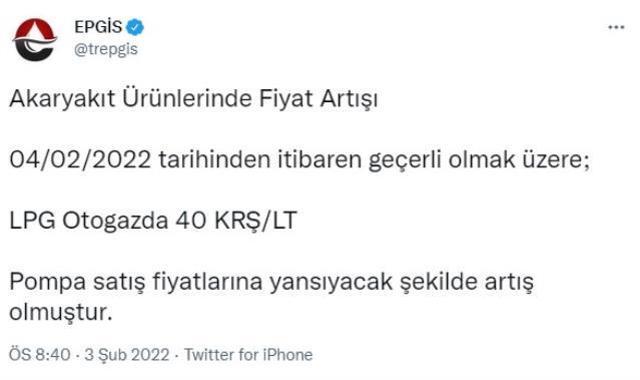 Son Dakika: Araç sahipleri dikkat! LPG oto gaza zam geldi