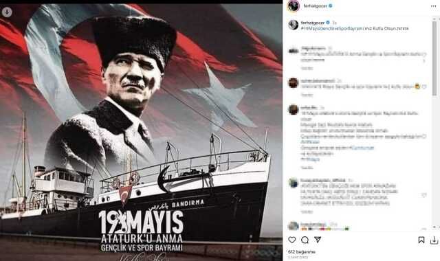 Ünlü isimlerin 19 Mayıs Atatürk'ü Anma Gençlik ve Spor Bayramı paylaşımları