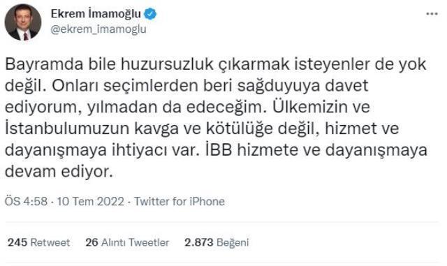 Tatile mi çıktı? İmamoğlu, İstanbul'daki sel sırasında nerede olduğu sorusuna yanıt verdi