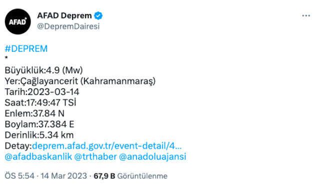Kahramanmaraş kaç şiddetinde deprem oldu? SON DAKİKA! Kahramanmaraş deprem şiddeti ne? Kahramanmaraş kaç büyüklüğünde deprem oldu?