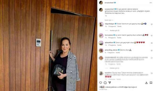 Bir aydır zatürre tedavisi gören Türkan Şoray'dan güzel haber geldi