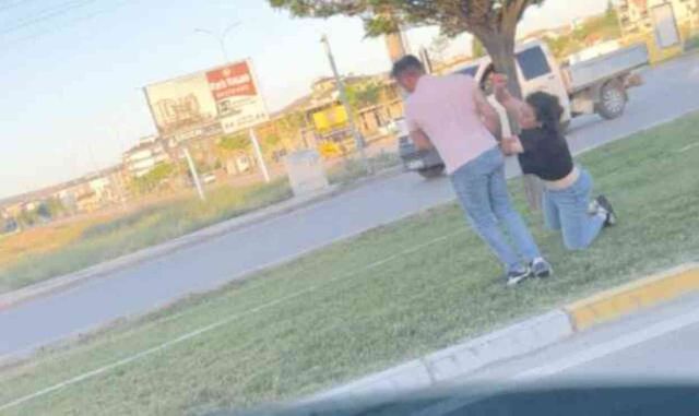 Eski eşine yol ortasında kabusu yaşattı! Ağlayarak yalvaran kadını yerde sürükledi