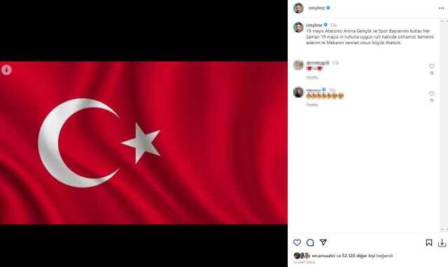 Ünlü isimlerin 19 Mayıs Atatürk'ü Anma Gençlik ve Spor Bayramı paylaşımları