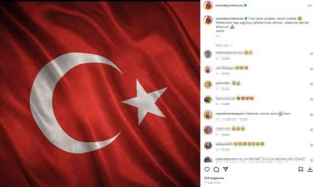 9 eve ateş düştü! Ünlü isimler, şehitlerimize sessiz kalmadı