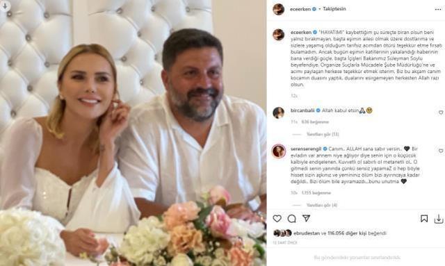 Eşinin ölümüyle yıkılan Ece Erken'den yeni paylaşım: Kocamın duasını yaptık