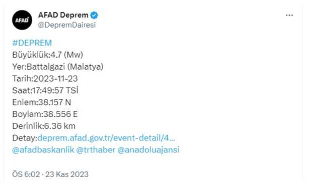 Deprem nerede oldu? Bugünkü deprem hangi illerde hissedildi, kaç şiddetinde oldu?