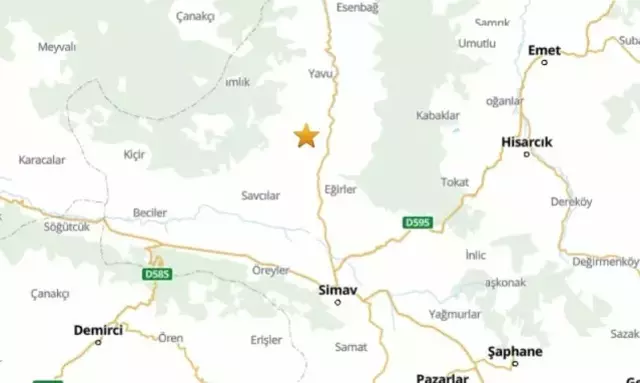 Geçen hafta 5.4 ile sallanan Kütahya'da korkutan bir deprem daha