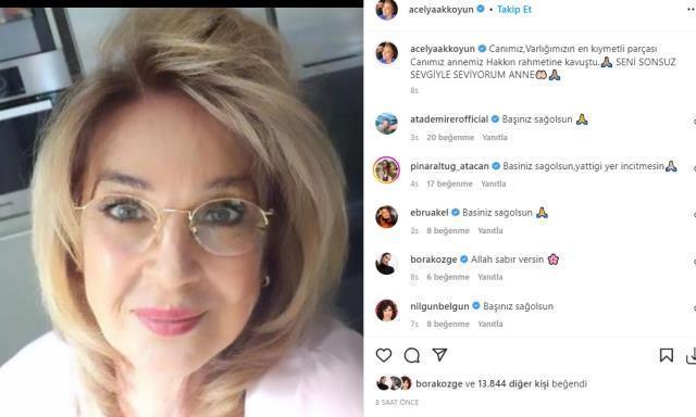 Açelya Akkoyun'un annesi İncila Akdeniz hayatını kaybetti