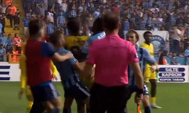 Türk futbolunun utanç gecesi! Hakem, Fenerbahçe'nin yıldızını boğazından tutup yere düşüren Rodrigues'i sadece izledi