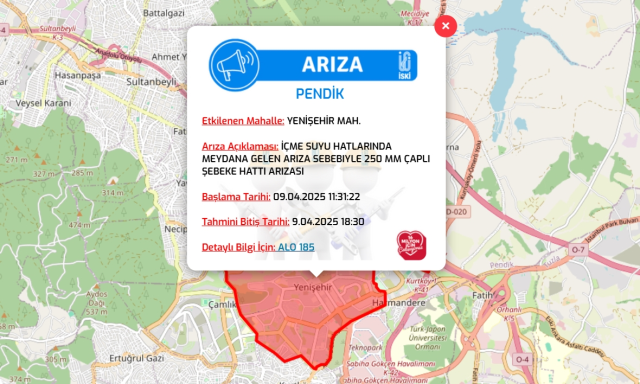 İstanbul PENDİK su kesintisi! 9-10 Nisan İSKİ Pendik su kesintisi ne zaman bitecek, sular ne zaman gelecek?