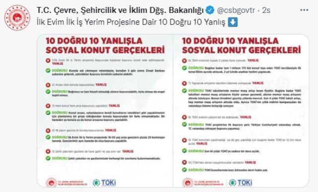 Bakanlık paylaştı! İşte sosyal konut projesinde doğru bilinen 10 yanlış