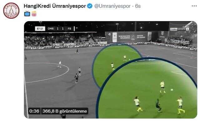 Ümraniyespor'dan Fenerbahçe maçı sonrası bomba gönderme! Beğeni yağmuruna tutuldu