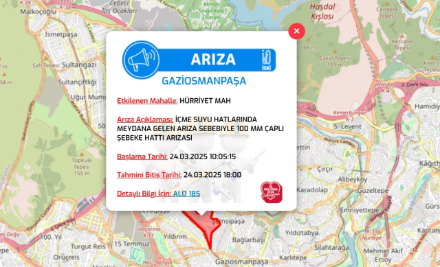 İstanbul GAZİOSMANPAŞA su kesintisi! 24-25 Mart İSKİ Gaziosmanpaşa su kesintisi ne zaman bitecek, sular ne zaman gelecek?