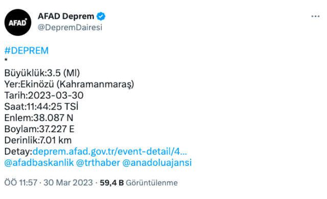 Urfa deprem mi oldu? SON DAKİKA! Az önce Şanlıurfa'da deprem oldu mu? AFAD ve Kandilli deprem listesi!