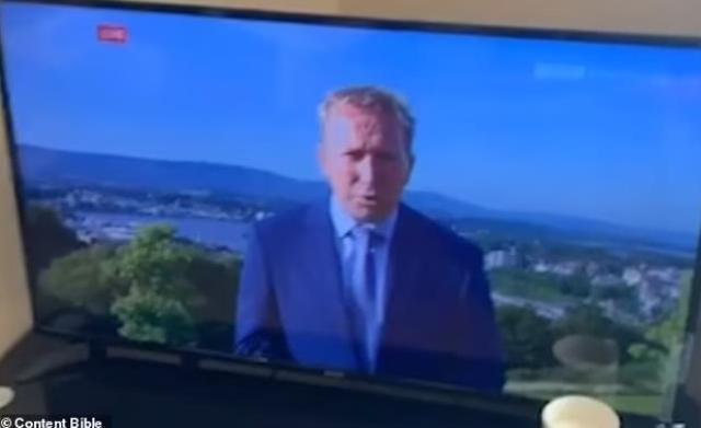 Canlı yayına ceket ve şortla çıkan muhabiri komşusu ifşa etti