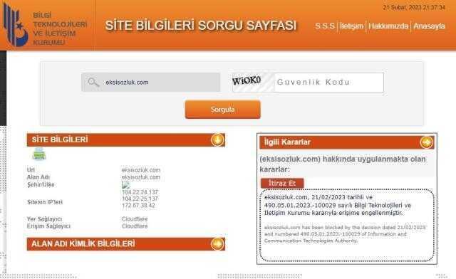 BTK kararıyla Ekşi Sözlük'e erişim engeli getirildi