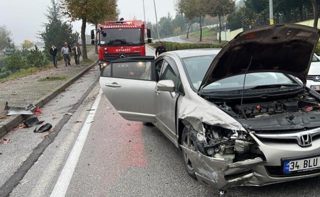 Park halinde bıraktığı otomobilini bahçeye uçmuş halde gören kadın sinir krizi geçirdi